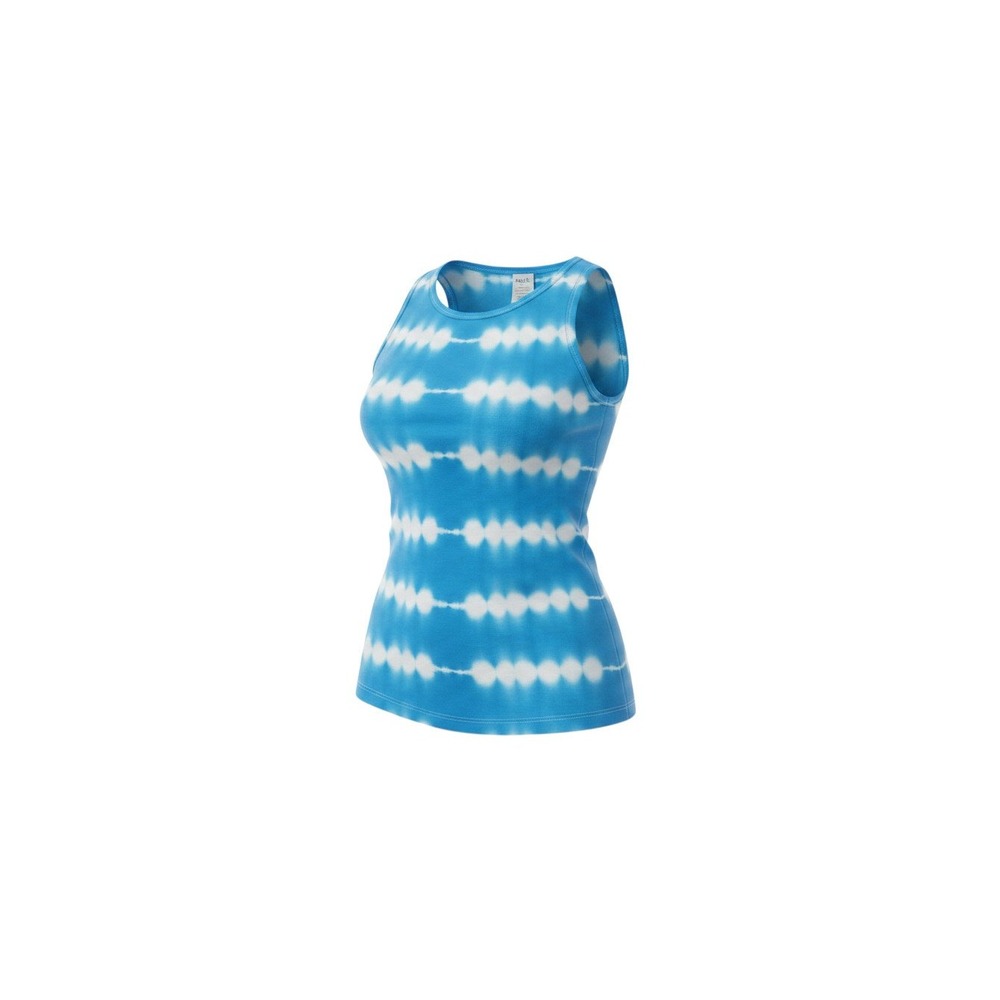 rue21 Tank Top Womens M Blue Tie Dye Striped Sleeveless Crew Neck